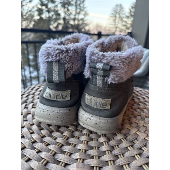 Hey Dude Eloise Boots Bootie Womens Size 8 US 39 EU Grey Shoes Recycled Leather - Picture 4 of 12